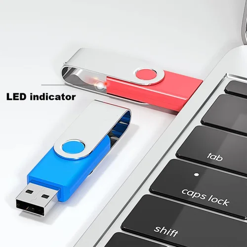 Miniatura 2 de Paquete de 2 unidades de memoria USB de 4 GB USB 2.0 de memoria USB 2.0, diseño giratorio, color negro