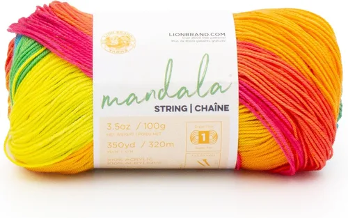 Miniatura 27 de Lion Brand Yarn Hilo Mandala String, Hilo Fingering para Tejer y Crochet, Acoustic, 1 Paquete