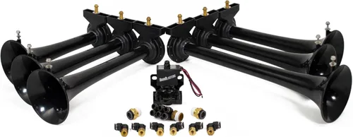 Miniatura 3 de HornBlasters Shocker S6 - Bocina de tren - Fabricado en Estados Unidos - 147.7 dB Negro (Stealth Black)