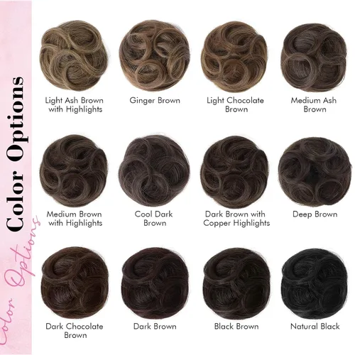 Miniatura 6 de REECHO Extensiones de cabello de moño espacial, 2 piezas de extensiones de moño de cabello falso con clip de pinza y orejas de gato, accesorio