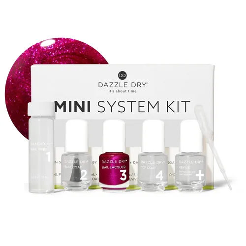Miniatura 8 de Dazzle Dry Mini Kit Sistema de 4 Pasos - Carnival Coral, un coral brillante y contundente de cobertura completa. Crema de cobertura completa.