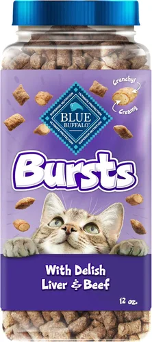 Miniatura 11 de Blue Buffalo - Premios crujientes Bursts para gatos, de pollo, tarro de 340,1 g