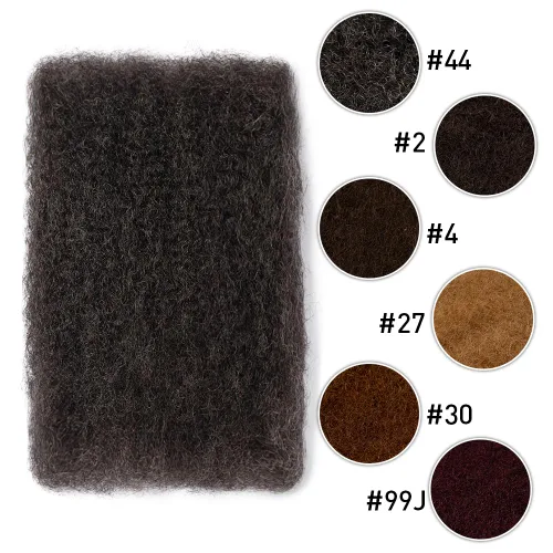 Miniatura 7 de FASHION IDOL Afro Kinkys - Cabello humano a granel para extensiones de rastas, reparación de Loc, trenzado, giro apretado, cabello humano afro