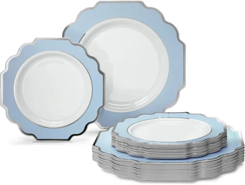 Miniatura 9 de OCCASIONS juego para 25 comensales (200 piezas), 80 comensales (640 piezas), 120 comensales (960 piezas), blanco imperial, 10.5 pulgadas, 7.5 A.