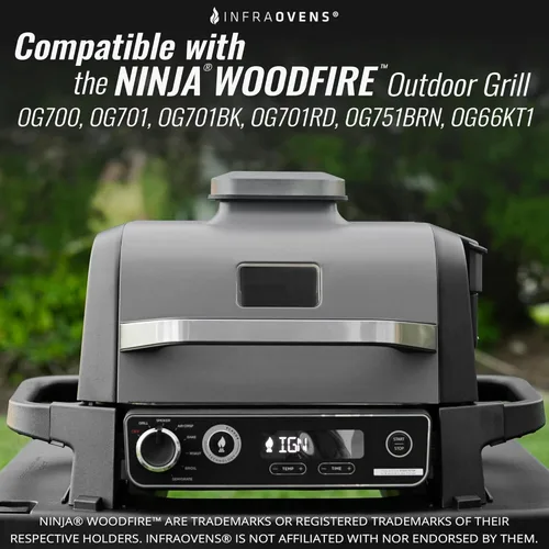 Miniatura 6 de Juego de estante de acero inoxidable para parrilla y ahumador Ninja Woodfire al aire libre con guía de cocina impermeable, accesorio OG701 OG751 7