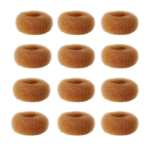 Miniatura 7 de SQULIGT Juego de 12 piezas para hacer moños para el cabello, para niñas y mujeres, herramienta de dona para cabello corto y fino