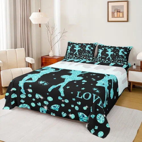 Miniatura 23 de Erosebridal Juego de sábanas de gimnasia para niñas y niños, tamaño individual, juego de sábanas de teñido anudado arcoíris, juego de ropa de cama