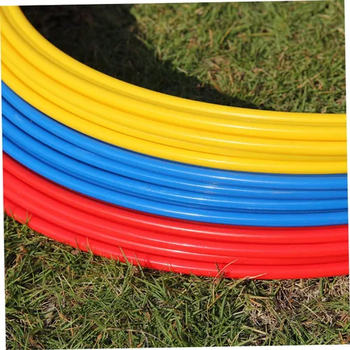 Miniatura 2 de BESPORTBLE Juego de pies 9 anillos de agilidad de fútbol en círculos de entrenamiento amarillo, rojo y azul