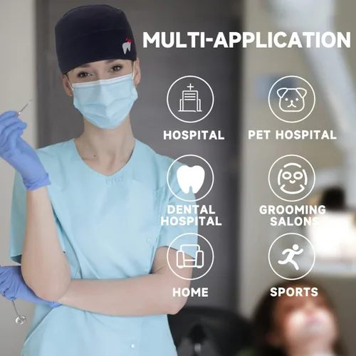 Miniatura 7 de Tapas quirúrgicas universitarias para enfermeras con botones para médicos, dentales, veterinarios, para mujeres y hombres