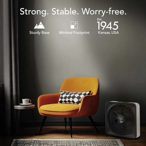 Miniatura 6 de Vornado Modelo 80 Ventilador Eléctrico de Caja de Alta Velocidad con Rejilla Removible, 5 Ajustes de Velocidad, Flujo de Aire Potente, Circulación