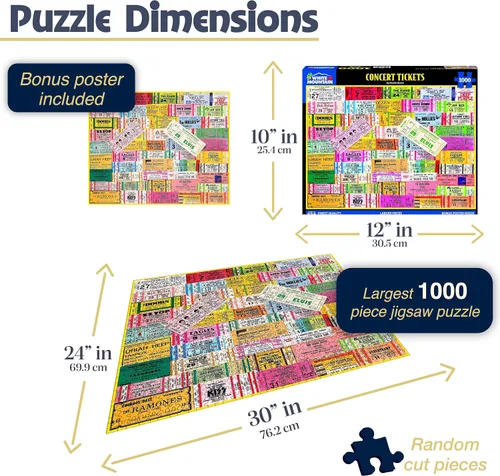 Miniatura 3 de White Mountain Puzzles - Entradas para conciertos - Rompecabezas de 1000 piezas