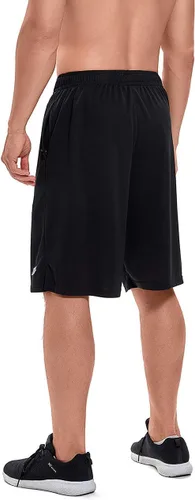 Miniatura 3 de DEVOROPA Men's Athletic Basketball Shorts Loose-Fit Performance Sports Workout Shorts Zipper Pockets