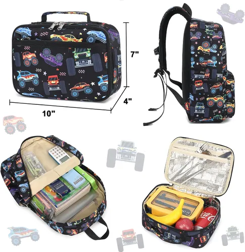 Miniatura 131 de CAMTOP - Conjunto de mochila y lonchera con estampados divertidos para niños de preescolar y primaria), Y0058-2