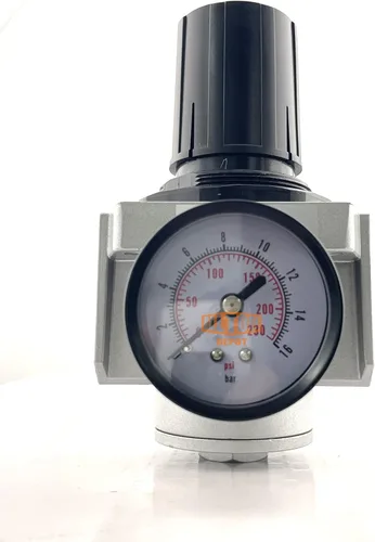 Miniatura 6 de 1" regulador de presión de aire comprimido en línea estupendo NPT para compresor de aire, 7 a 215 PSI ajustable