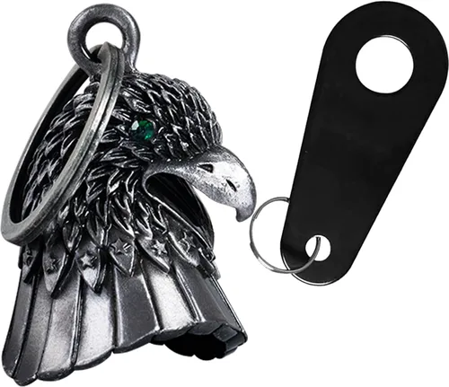 Miniatura 11 de Dream Apparel Campana de Motocicleta Ángel Guardián Aleja Gremlins, Campana de Motociclista para Hombres Mujeres Motociclistas, Regalo de Buena
