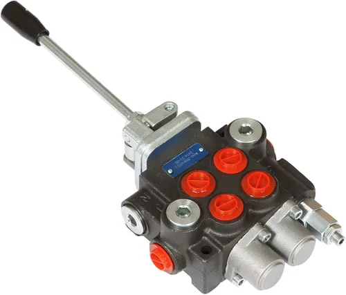 Miniatura 2 de Válvula hidráulica Válvula de control direccional hidráulica Válvula de doble efecto 2 carrete 11 GPM 3600 PSI Puertos SAE para tractores pequeños