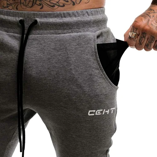 Miniatura 5 de Wangdo - Pantalones de gimnasio delgados para hombre, pantalones deportivos de entrenamiento cónicos, pantalones deportivos casuales para correr