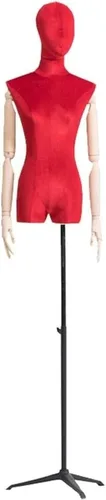 Mannequin Display Stand Female Dressmaker Dummies Show Chest Height-Adjustable Tripod Base for Costume Jewelry Display Stand Dress