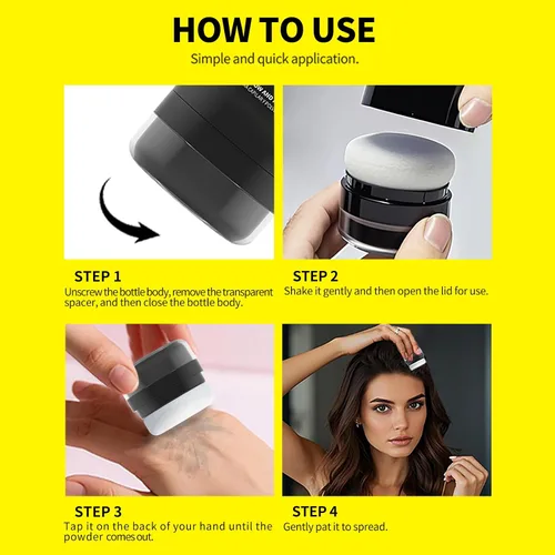 Miniatura 8 de Gowwim Polvo de textura, control de aceite instantáneo y acabado mate, textura del cabello, volumen de volumen de larga duración para hombres