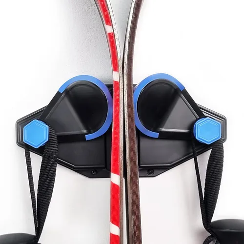 Skifavs Soporte de pared de esquí, estante de almacenamiento de pared de snowboard, estante de esquí y snowboard para pared de garaje, estante de