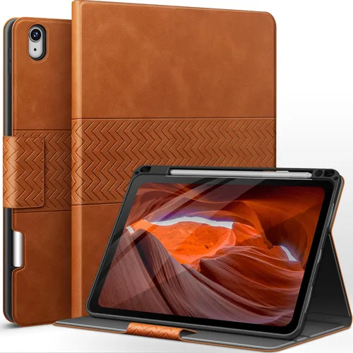 auaua Funda para iPad Air de 11 pulgadas M3/M2 (2025/2024), iPad Air de 5ª/4ª generación (2022/2020) con soporte para lápices, apagado y encendido