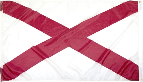 Miniatura 2 de FlagSource Bandera del estado de Alabama, material de nailon 200D con certificación FMAA, resistente, fabricada en Estados Unidos, resistente a