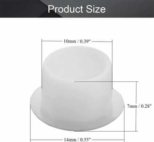 Miniatura 2 de MroMax 20 tapas de rosca para cubrir tubos de plástico de 0.39 pulgadas de diámetro de agujero de 0.39 pulgadas, tapones para agujeros de clavija