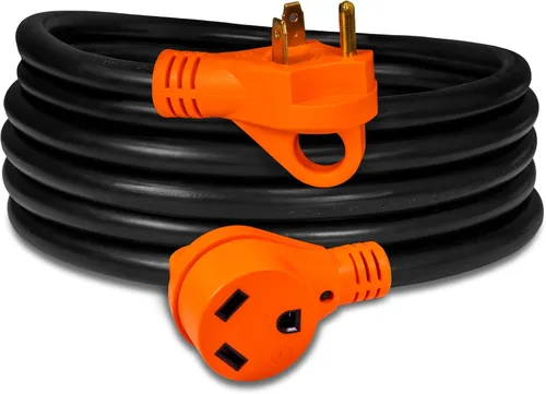 Miniatura 18 de True Mods Cable de Extensión de Alimentación de Costa de 50 pies, 125 V, 30 amperios para caravana [NEMA TT-30P TT-30R] [luz LED] [ETL] 30A calibre