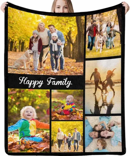 Miniatura 14 de Manta personalizada con foto y texto, mantas personalizadas con 20 fotos, manta personalizada usando mis propias imágenes, regalos conmemorativos 20