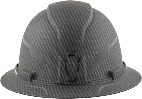 Miniatura 6 de Casco duro Klein Tools, con borde completo no ventilado, patrón KARBN premium, Clase E, probado hasta 20kV, banda acolchada que absorbe el sudor