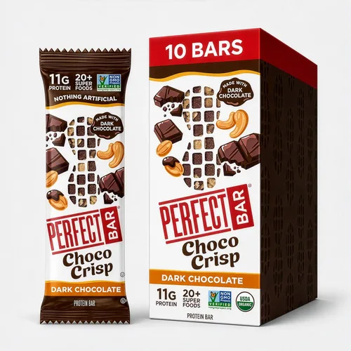 Miniatura 23 de Perfect Bar - Barra de proteínas con crujiente de frutas, frutos rojos mixtos y mantequilla de nueces, snack de proteínas, sin gluten, sin soya, sin