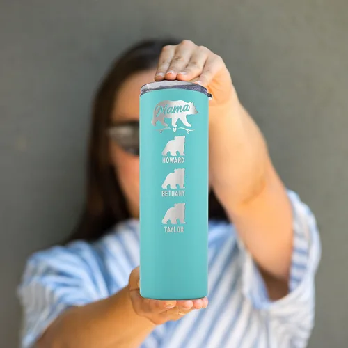 Miniatura 4 de Vaso de Mamá Oso, vaso personalizado para mamá Oro Rosa