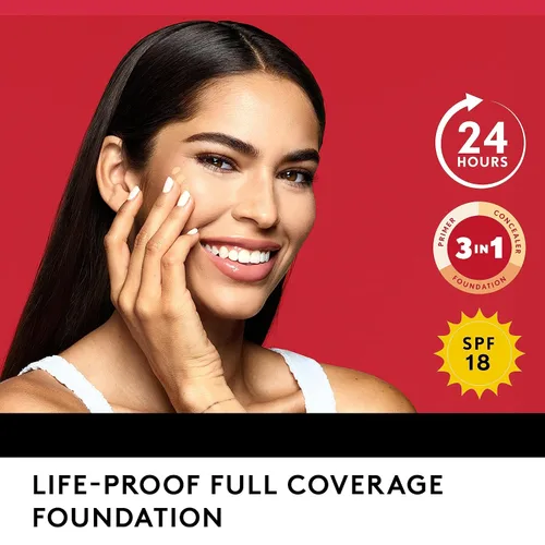 Miniatura 8 de Covergirl Outlast Extreme Wear Base líquida 3 en 1 de cobertura completa, protector solar SPF 18, beige pulido, 1 onza líquida