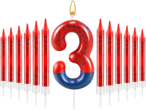 Miniatura 43 de 13 piezas de velas temáticas de coches de carreras para cumpleaños en negro y blanco con número de carrera 1 a cuadros, velas para tarta de coche