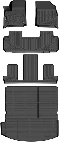 Miniatura 24 de Tapetes de piso para todo clima y forro de carga con respaldo para Chevrolet Suburban de 7 asientos 2021-2025 / GMC Yukon XL de 7 asientos