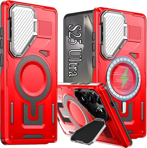 Miniatura 28 de para Galaxy S24 Plus Funda Magnética, Funda Resistente y Rugosa con Protección contra Caídas [Compatible con Carga Inalámbrica Rápida] Funda