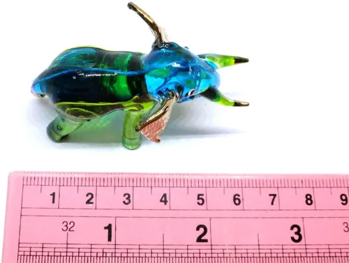 Miniatura 7 de Paquete de 2 figuras de elefante de cristal soplado de 2 pulgadas hechas a mano, figuras de elefante sentado y de pie, ideas coleccionables