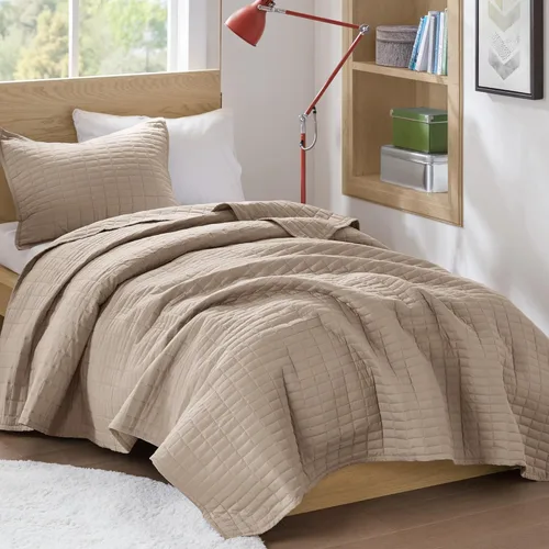 Miniatura 45 de Comfort Spaces Juego de edredón de tamaño King extragrande de color blanco de 120 x 118 pulgadas, colcha acolchada de microfibra ligera de verano