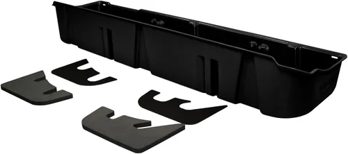 DuHa 20078 - Almacenamiento debajo del asiento para F150 SuperCrew 2009-2014 con un subwoofer de fábrica | Organizador de asiento trasero negro
