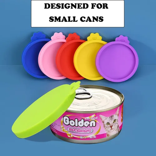 Miniatura 6 de 4 tapas de silicona para latas de comida para mascotas pequeñas para latas de comida para gatos de 3 oz y 2.5 oz