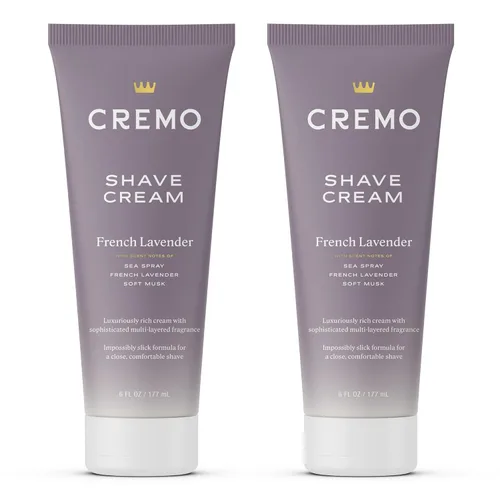 Cremo Crema de afeitar para mujer para piel sensible, hidratante, lavanda francesa, crema de afeitado ultra-deslizante para mujeres, combate
