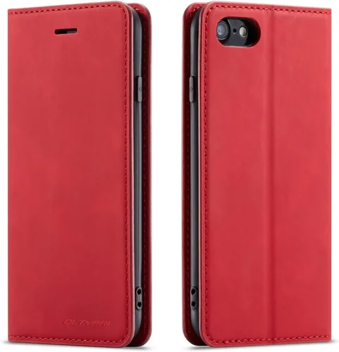 Miniatura 17 de QLTYPRI Funda para iPhone Air, Funda de piel sintética premium TPU parachoques con tarjetero Kickstand adsorción magnética oculta a prueba de golpes
