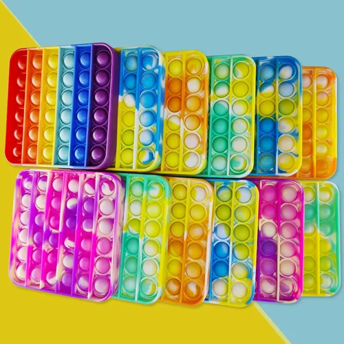 Miniatura 3 de 24 piezas de juguetes para ansiedad de burbujas para recuerdos de fiesta, alivio del estrés y la presión, juguetes para niños, juguete a granel