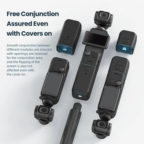 Miniatura 7 de Funda protectora de silicona para DJI Osmo Pocket 3 Funda de silicona Funda protectora Handheld Gimbal Action Camera Accesorios (negro)