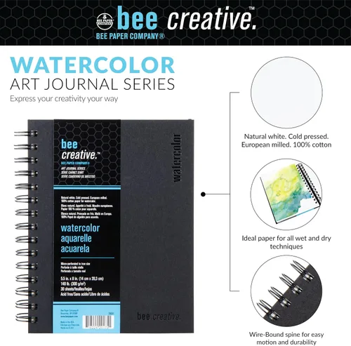 Miniatura 4 de Bee Paper - Diario de acuarela Bee Creative de 5.5" x 8