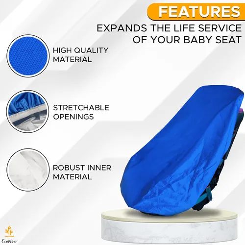 Miniatura 6 de EcoNour Protector de asiento de automóvil, funda impermeable para asiento de automóvil con acolchado grueso, protector de asiento trasero