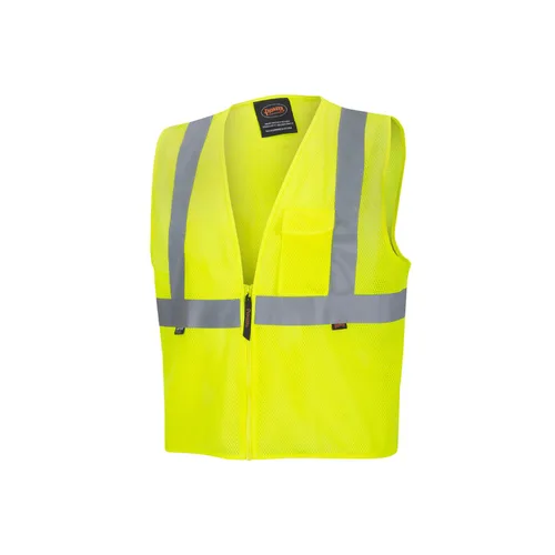 Miniatura 9 de Pioneer Hi Vis - Chaleco de seguridad de malla para hombres y mujeres, cinta reflectante, clase 2, tráfico, seguridad pública, seguridad