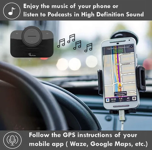 Miniatura 4 de Altavoz de coche B-PRO 2B Kit manos libres, 6W Hi-Fi Altavoces, con Bluetooth Automático Multipunto Conexión Teléfono Celular