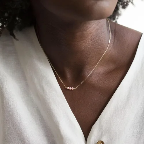 Miniatura 3 de Metzakka Sterling Silver Birthstone Choker Necklace, Handmade with 3 Dainty Real Healing Birthstone for Women Birthday Gifts
