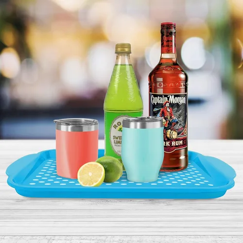 Miniatura 4 de Oggi charola rectangular con agarre de caucho, Agua (Aqua)